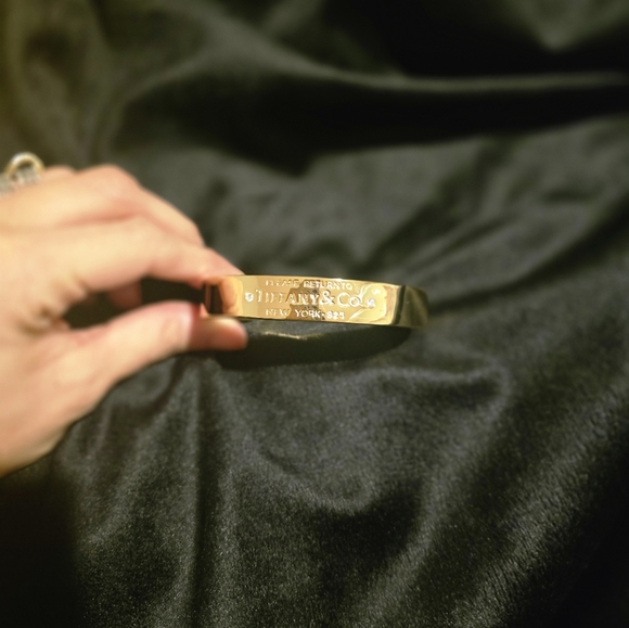 18Kgp Tiffany & Co Gold Bracelet with Engraving - Picture 1 of 8
